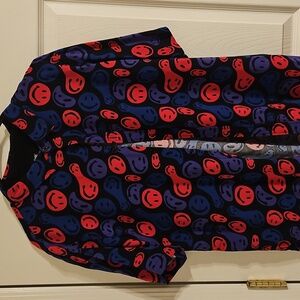 Bisexual pride smiley face button down NEVER WORN